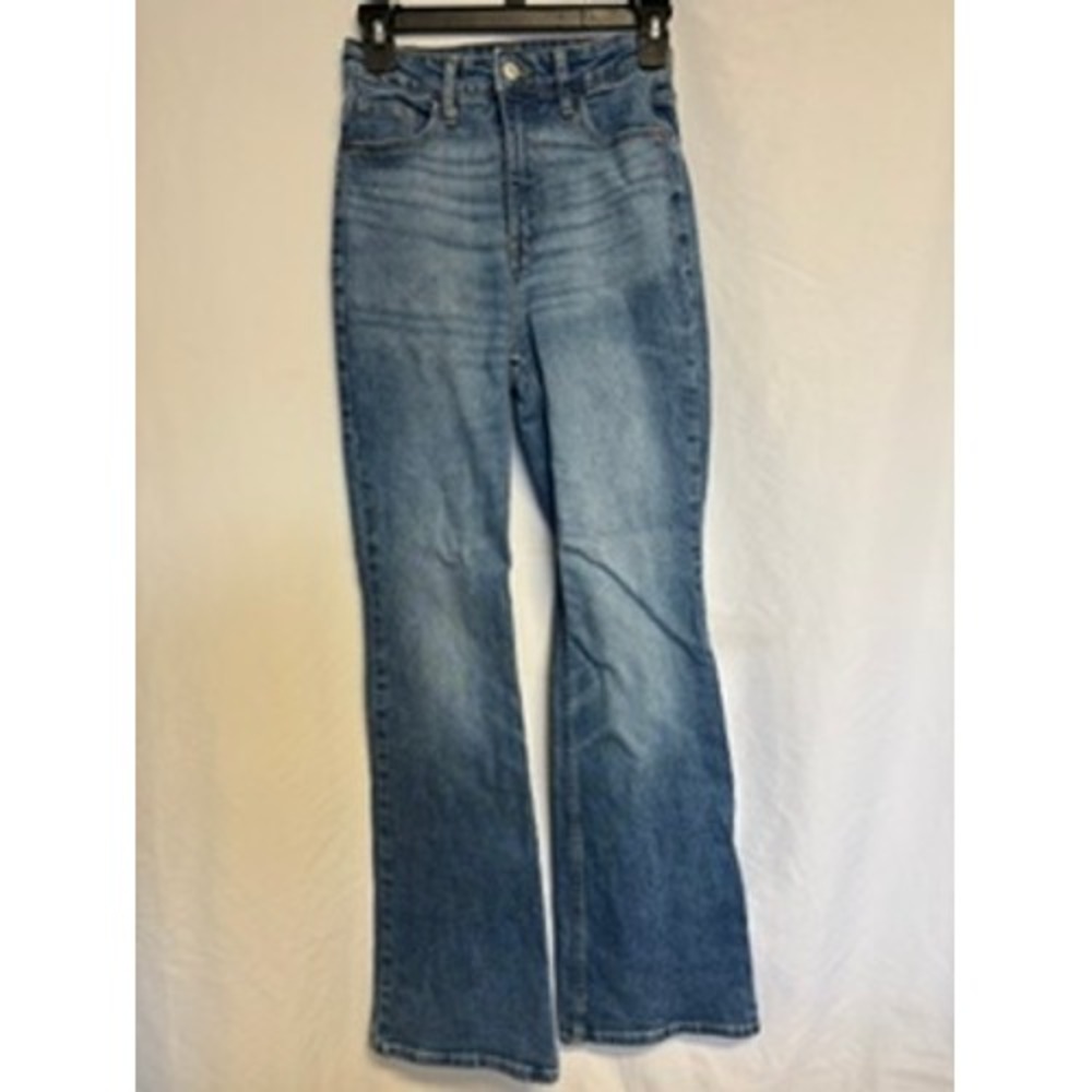 Old Navy Higher High-Rise Flare Jeans Blue Size 0 Secret Smooth Pockets